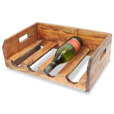 vidaXL Stojan na 16 ks lahví vína, 4 regály, masivní recyklované dřevo