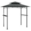 vidaXL BBQ alt&aacute;n s bočn&iacute;mi policemi antracitov&yacute; 240x150x243 cm ocel