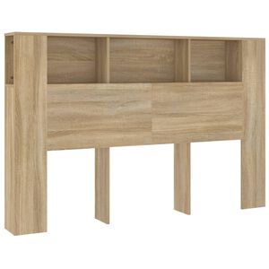 vidaXL Čelo postele s &uacute;ložn&yacute;m prostorem dub sonoma 160x18,5x104,5 cm