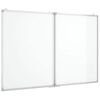 vidaXL Magnetick&aacute; tabule rozkl&aacute;dac&iacute; 100 x 80 x 1,7 cm hlin&iacute;k