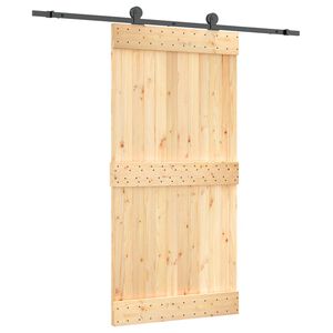 vidaXL Posuvn&eacute; dveře 100 x 210 cm Masivn&iacute; borov&eacute; dřevo (neupraven&eacute;)