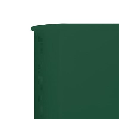 vidaXL 5dílná zástěna proti větru látková 600 x 80 cm zelená