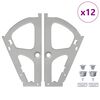vidaXL Pant na v&yacute;klopn&yacute; &scaron;upl&iacute;k 12 ks Stř&iacute;brn&aacute; 235 x 155 x 30 mm Železo