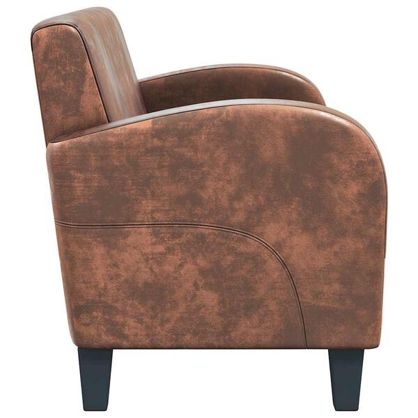 vidaXL 2místná sedačka umělý semiš hnědá