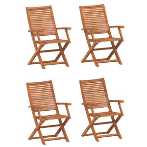 vidaXL Skl&aacute;dac&iacute; židle 4 ks 57x66x95 cm Masivn&iacute; ak&aacute;cie