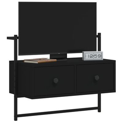 vidaXL TV skříňka nástěnná černá 60,5 x 30 x 51 cm kompozitní dřevo