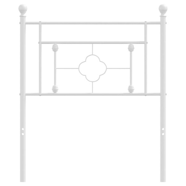 vidaXL Kovové čelo postele bílé 80 cm