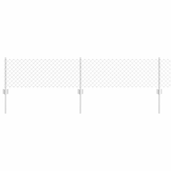 vidaXL Plot a sloupek Stříbrná 0,4 x 10 m Ocel