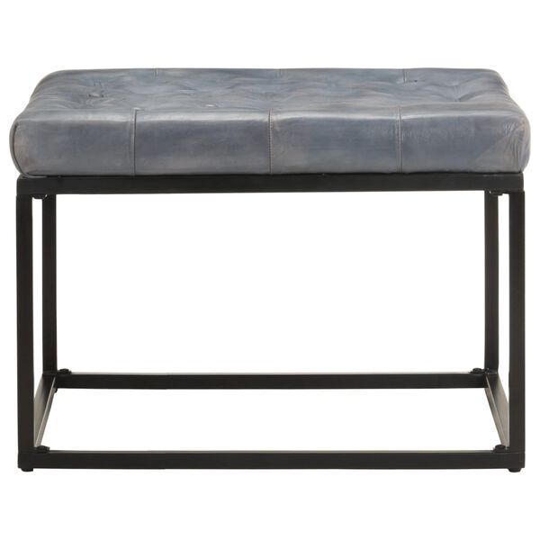 vidaXL Taburet &scaron;ed&yacute; 62 x 62 x 47 cm prav&aacute; kůže