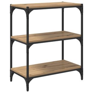 vidaXL Knihovna 3 &uacute;rovn&iacute; 60 x 33 x 70,5 cm Konstrukčn&iacute; dřevo a železo