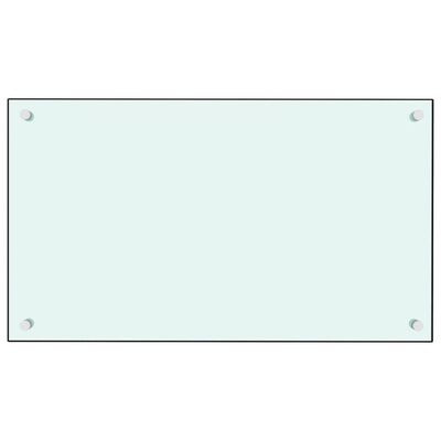 vidaXL Kuchyňský panel bílý 70 x 40 cm tvrzené sklo