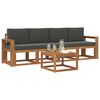 vidaXL Venkovn&iacute; pohovkov&aacute; souprava 5 pcs Přirozen&aacute; a Anthracitov&aacute;