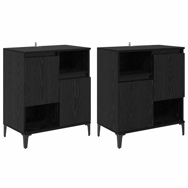 vidaXL Konzole 2 pcs Čern&yacute; dub 60 x 35 x 70 cm kompozitn&iacute; dřevo