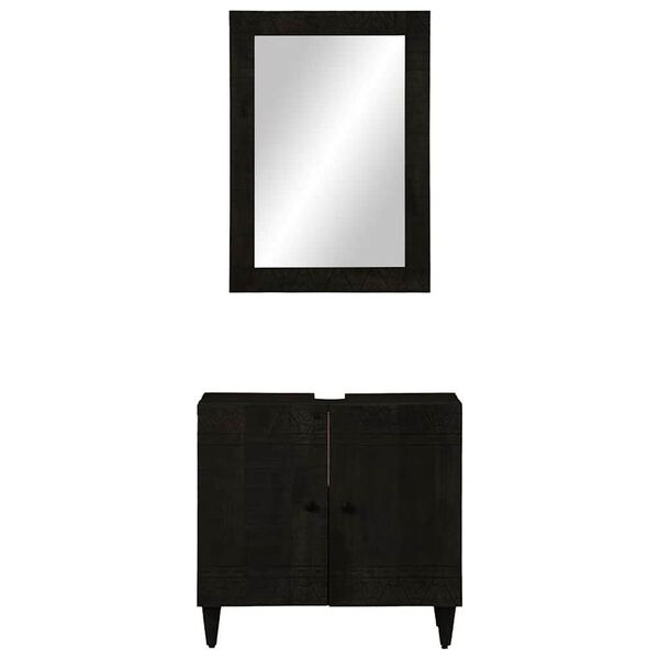 vidaXL 2d&iacute;ln&aacute; koupelnov&aacute; sestava masivn&iacute; mangovn&iacute;kov&eacute; dřevo