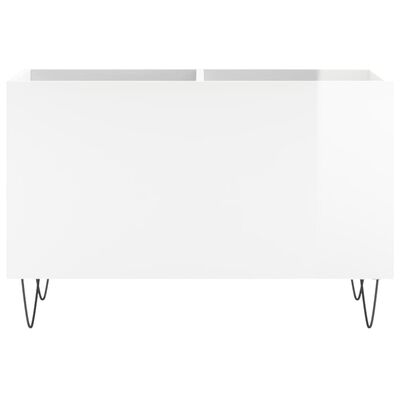 vidaXL Skříňka na LP desky lesklá bílá 74,5x38x48 cm kompozitní dřevo