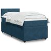 vidaXL Box spring postel s matrac&iacute; modr&aacute; 90 x 190 cm samet