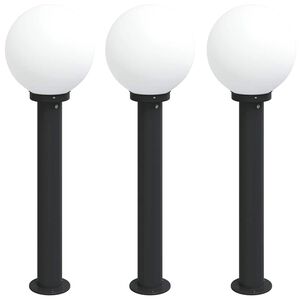 vidaXL Sloupkov&aacute; světla 3 ks 80 cm čern&aacute; IP44