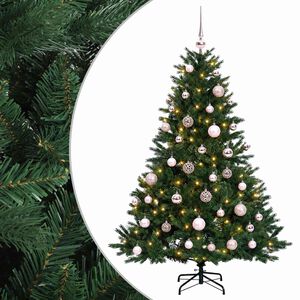 vidaXL Uměl&yacute; v&aacute;nočn&iacute; stromek s v&aacute;nočn&iacute;mi koulemi 120 cm 150 LED