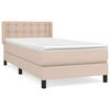 vidaXL Box spring postel s matrac&iacute; cappuccino 80 x 200 cm uměl&aacute; kůže