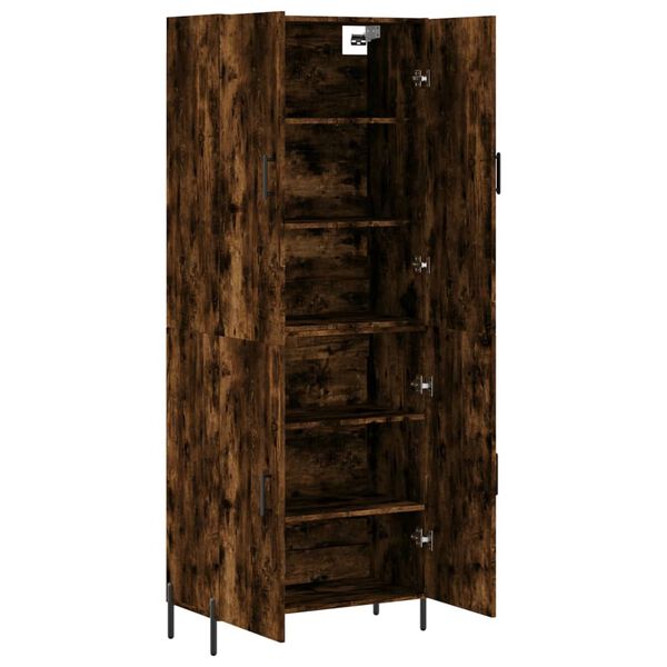 vidaXL Skř&iacute;ň highboard kouřov&yacute; dub 69,5 x 34 x 180 cm kompozitn&iacute; dřevo