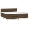vidaXL Box spring postel s matrac&iacute; tmavě hněd&aacute; 160x200 cm textil