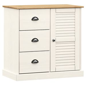 vidaXL Př&iacute;born&iacute;k se z&aacute;suvkami VIGO 78x40x75 cm b&iacute;l&yacute; masivn&iacute; borovice