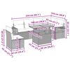 vidaXL 7dílná zahradní sedací souprava s poduškami šedá polyratan