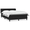 vidaXL Box spring postel s matrac&iacute; čern&aacute; 140x220 cm samet