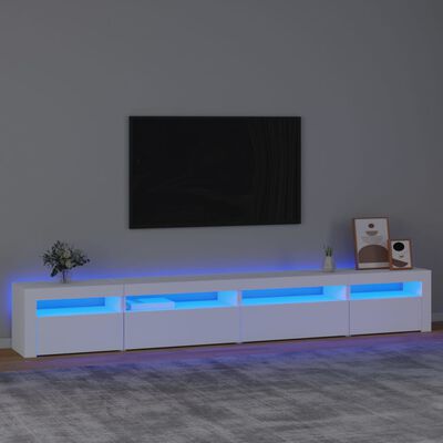 vidaXL TV skříňka s LED osvětlením bílá 270x35x40 cm