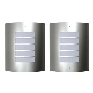 Nerezov&eacute; vodotěsn&eacute; n&aacute;stěnn&eacute; sv&iacute;tidlo - 2 ks - 60 W