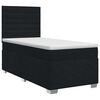 vidaXL Postel boxspring s matrac&iacute; s LED p&aacute;sky Čern&aacute; 80 x 200 cm Textil
