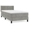 vidaXL Box spring postel s matrac&iacute; světle &scaron;ed&aacute; 90x190 cm samet