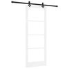 vidaXL Posuvn&eacute; dveře ORKDAL 83 x 211 cm Masivn&iacute; borov&eacute; dřevo a sklo