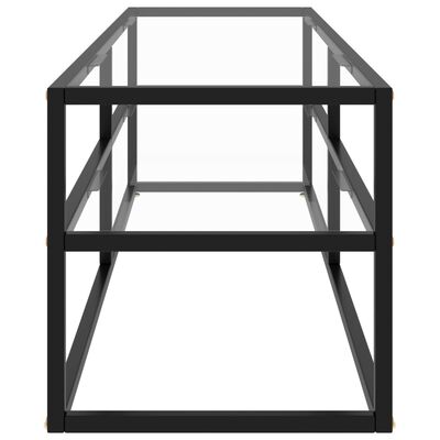 vidaXL TV stolek černý s tvrzeným sklem 140 x 40 x 40 cm