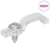 vidaXL LED p&aacute;sek spony 23,8 mm 12 ks Transparentn&iacute; Plast a železo
