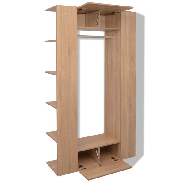 vidaXL &Scaron;atn&iacute;k dřevotř&iacute;ska 106x36,5x192 cm b&eacute;žov&yacute;