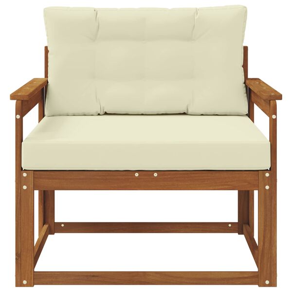 vidaXL Venkovn&iacute; středn&iacute; pohovka Masivn&iacute; ak&aacute;tov&eacute; dřevo Př&iacute;rodn&iacute;