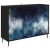 vidaXL Serv&iacute;rovac&iacute; skř&iacute;ň RAALTE Čern&yacute; dub 102 x 33 x 76 cm