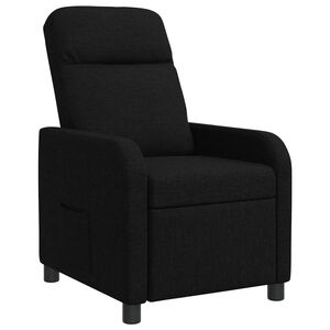 vidaXL Křeslo s funkc&iacute; ležen&iacute; Čern&aacute; Textil