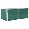 vidaXL Vyv&yacute;&scaron;en&yacute; zahradn&iacute; truhl&iacute;k 160x80x45 cm pozinkovan&aacute; ocel zelen&yacute;