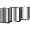 vidaXL Z&aacute;brana pro psy s dv&iacute;řky skl&aacute;dac&iacute; 15 panelů čern&aacute; 750 cm topol