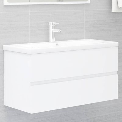 vidaXL 2dílný set koupelnového nábytku bílý kompozitní dřevo