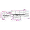 vidaXL 7dílná zahradní sedací souprava bílá masivní borové dřevo
