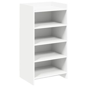 vidaXL Skř&iacute;ň na obuv s &uacute;loži&scaron;těm B&iacute;l&aacute; 48 x 36 x 92 cm Kompozitn&iacute; dřevo