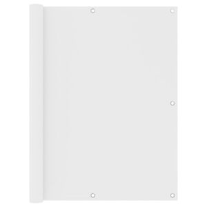 vidaXL Balk&oacute;nov&aacute; z&aacute;stěna b&iacute;l&aacute; 120 x 500 cm oxfordsk&aacute; l&aacute;tka