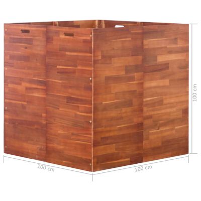 vidaXL Vyvýšený záhon akáciové dřevo 100 x 100 x 100 cm