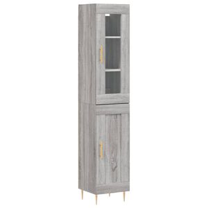 vidaXL Skř&iacute;ň highboard &scaron;ed&aacute; sonoma 34,5 x 34 x 180 cm kompozitn&iacute; dřevo