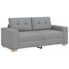 vidaXL Loveseat Sofa Světle &scaron;ed&aacute; 140 cm textil