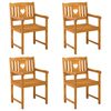 vidaXL Venkovn&iacute; lavice 4 pcs Př&iacute;rodn&iacute; 56 x 55,5 x 90 cm