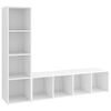 vidaXL TV stolky 2 ks b&iacute;l&eacute; 142,5 x 35 x 36,5 cm dřevotř&iacute;ska